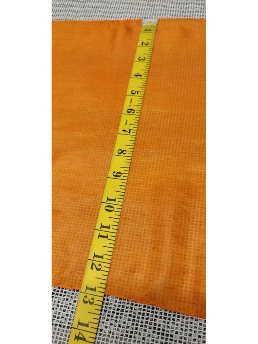 Vintage 1970s Silk Scarf Long Fringe Rich Orange Hippie MADE IN INDIA 100% SILK